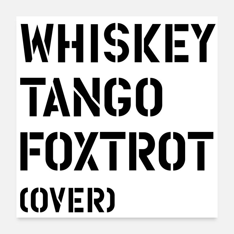 Whiskey Tango Foxtrot (over) Poster 60x60 cm