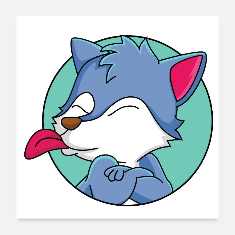 Cheeky little wolf Poster 24" x 24" (60x60 cm)