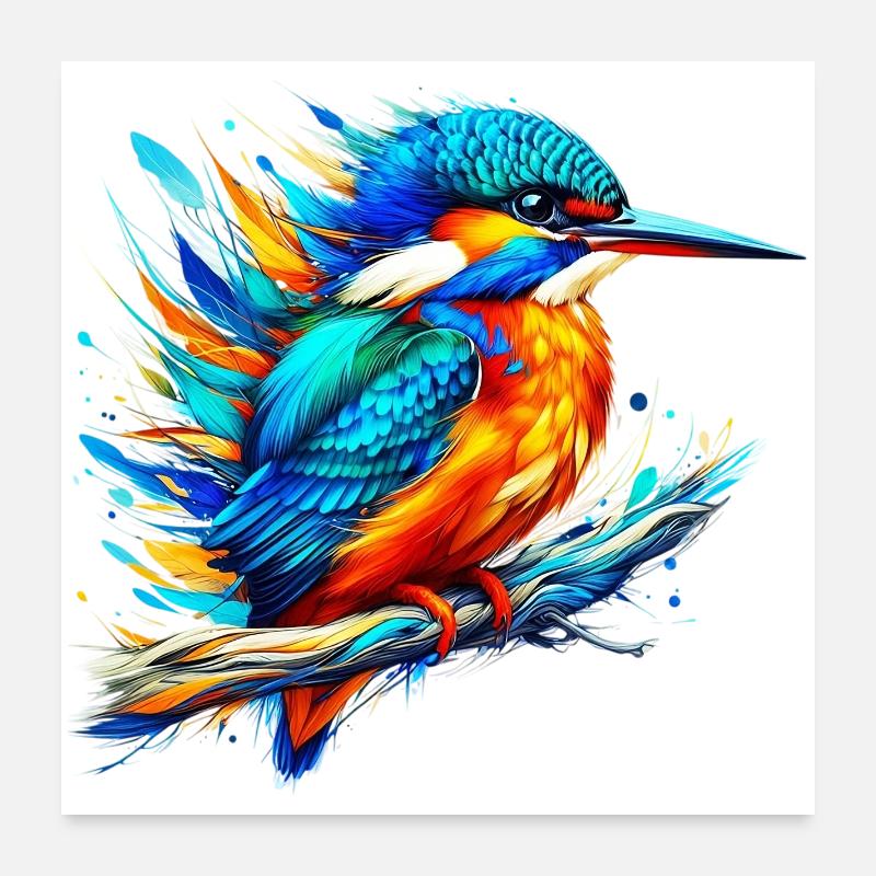 Martin-pêcheur Poster 60 x 60 cm