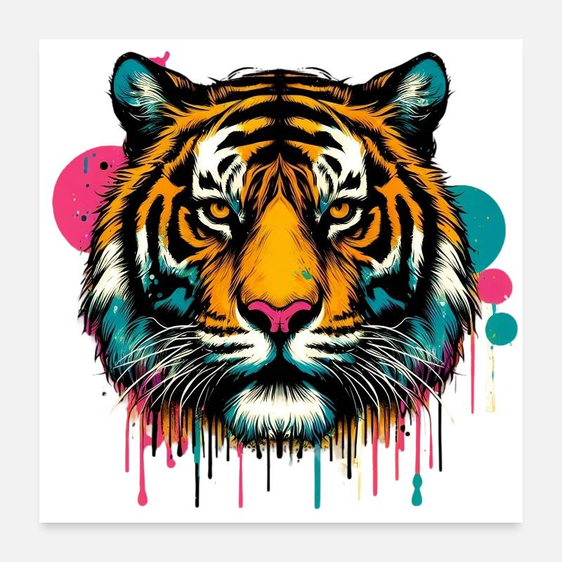 Tiger Poster 24" x 24" (60x60 cm)