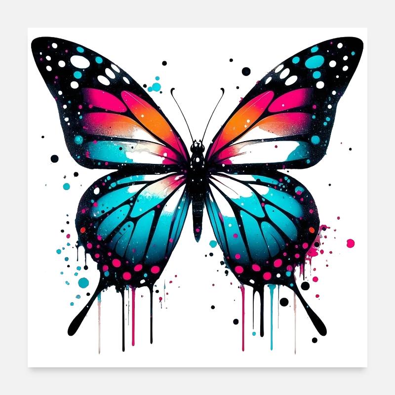 Papillon Poster 60 x 60 cm