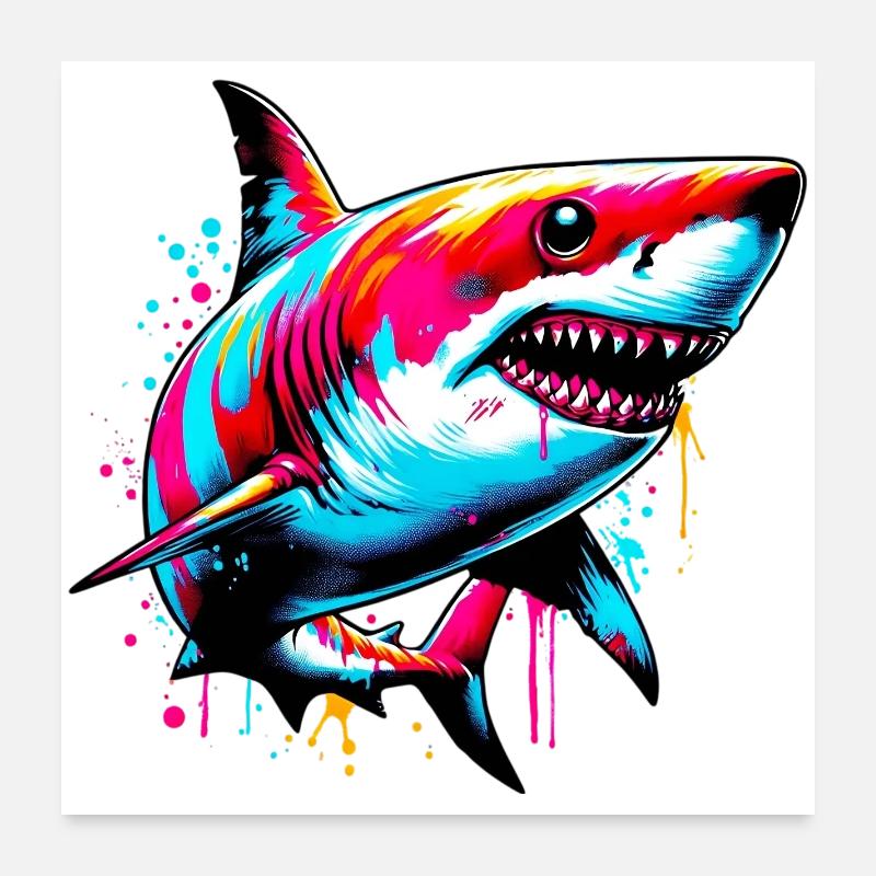 Requin Poster 60 x 60 cm