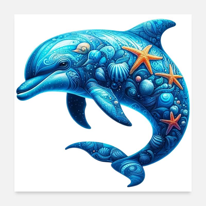 Dauphin Poster 60 x 60 cm