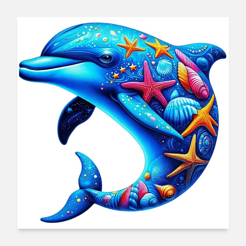 Dauphin Poster 60 x 60 cm