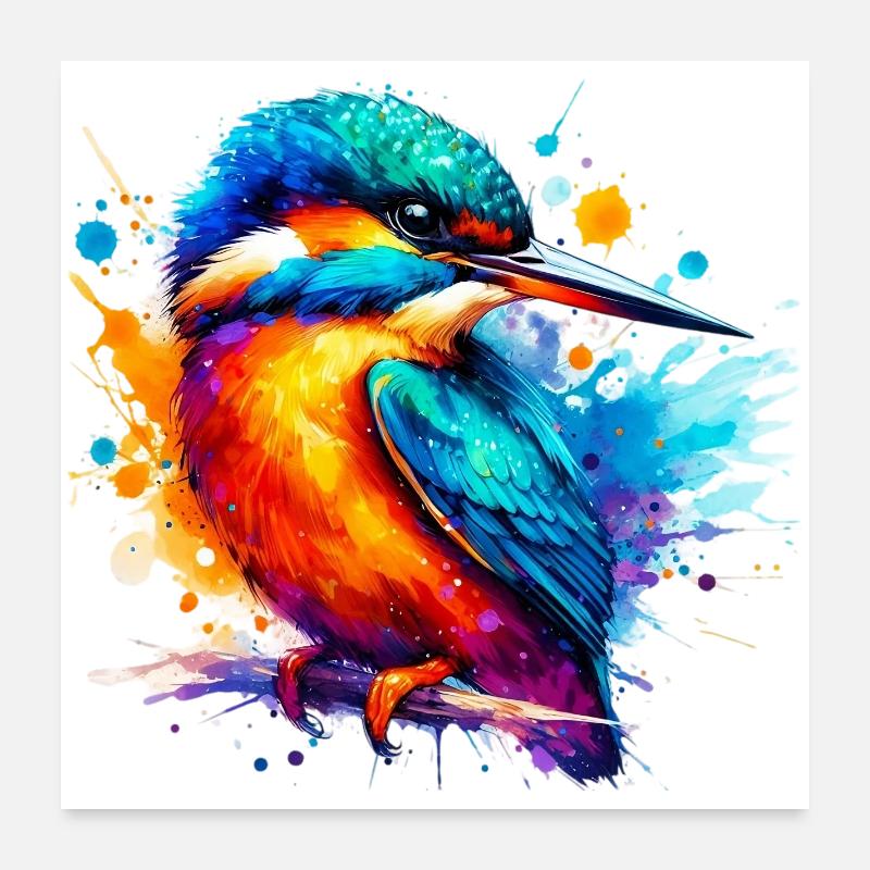 Martin-pêcheur Poster 60 x 60 cm