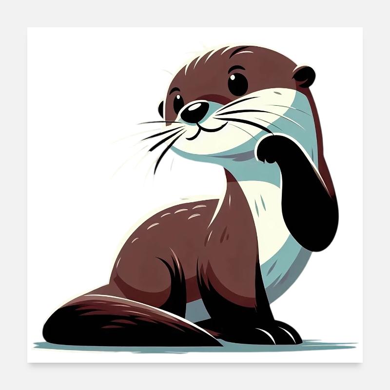 Otter Poster 60x60 cm