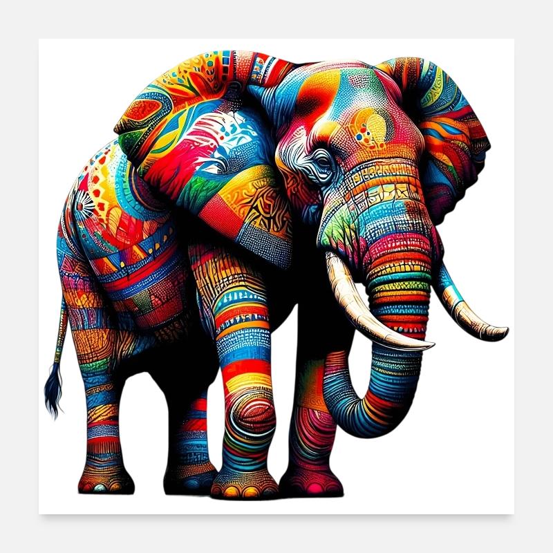 Elefant Poster 60x60 cm