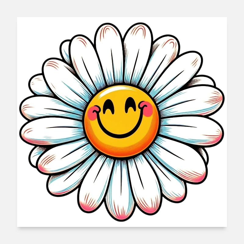 Gänseblümchen Poster 60x60 cm