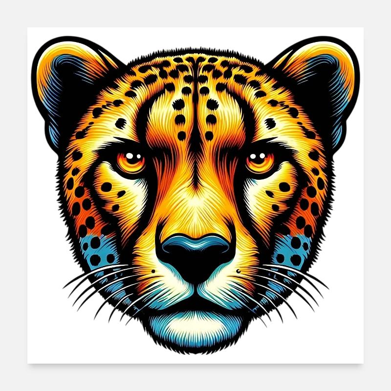 Cheetah Poster 24" x 24" (60x60 cm)