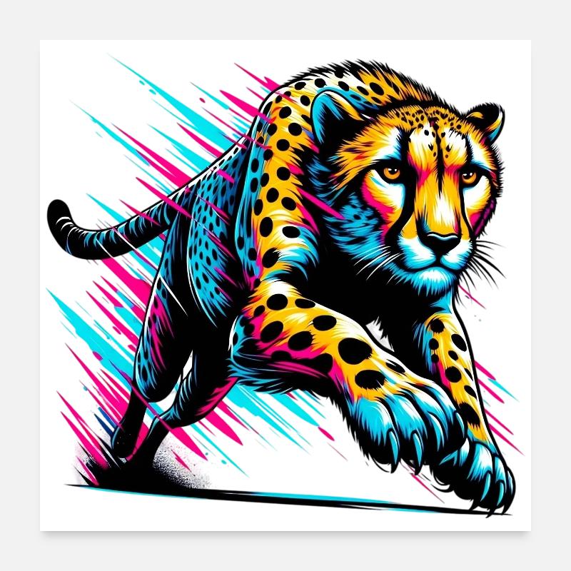 Gepard Poster 60x60 cm