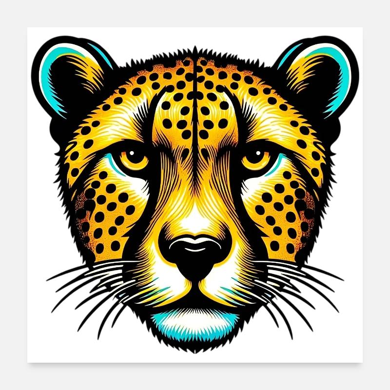 Guépard Poster 60 x 60 cm