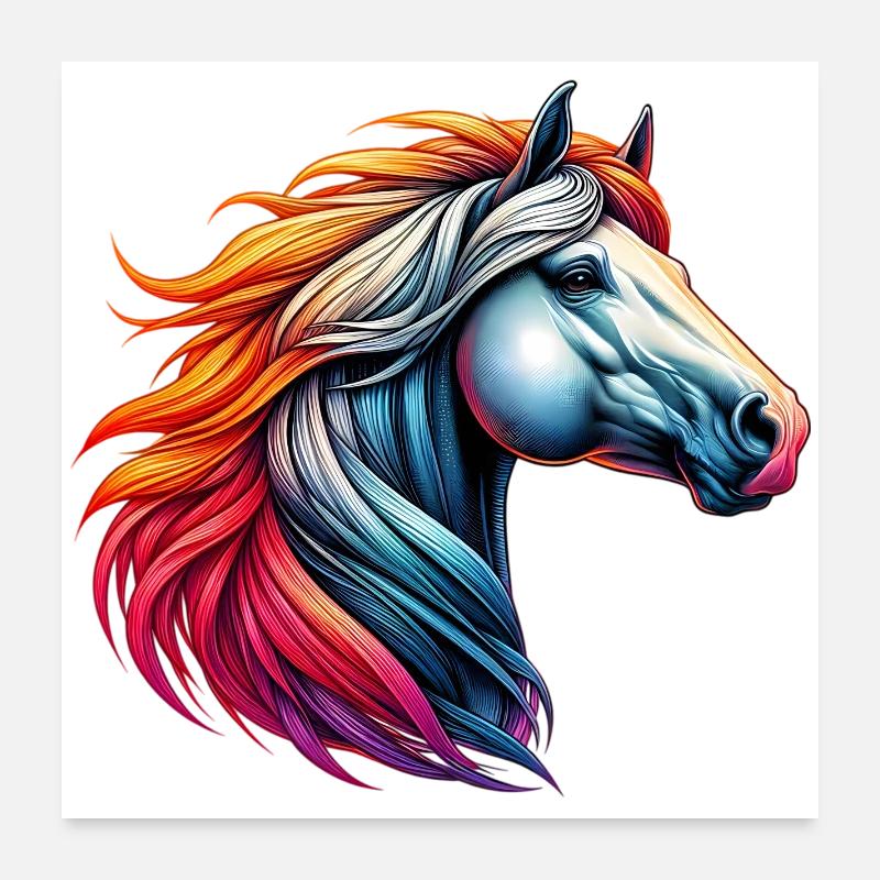 Cheval Poster 60 x 60 cm