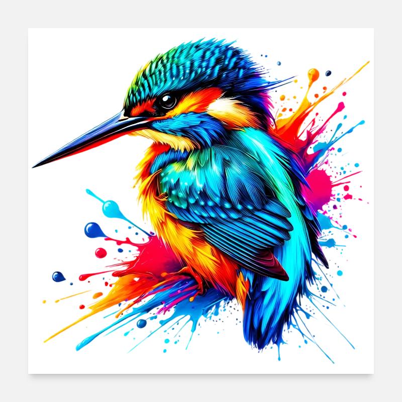 Eisvogel Poster 60x60 cm