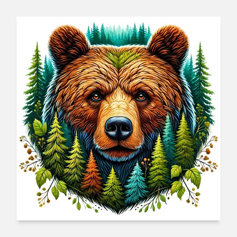 Bär Poster 60x60 cm