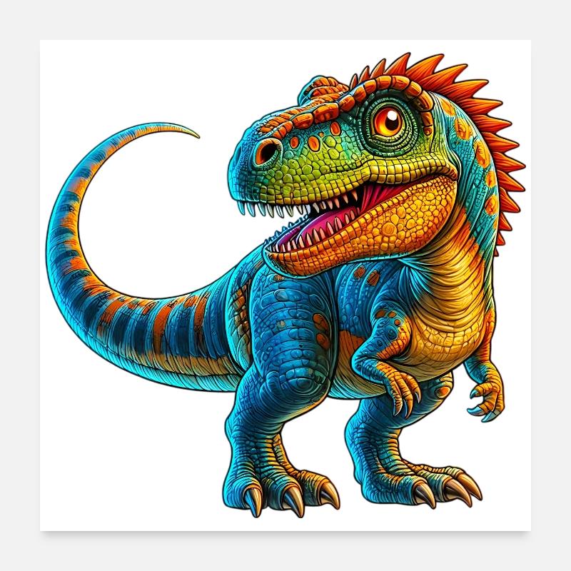Dinosaure Poster 60 x 60 cm