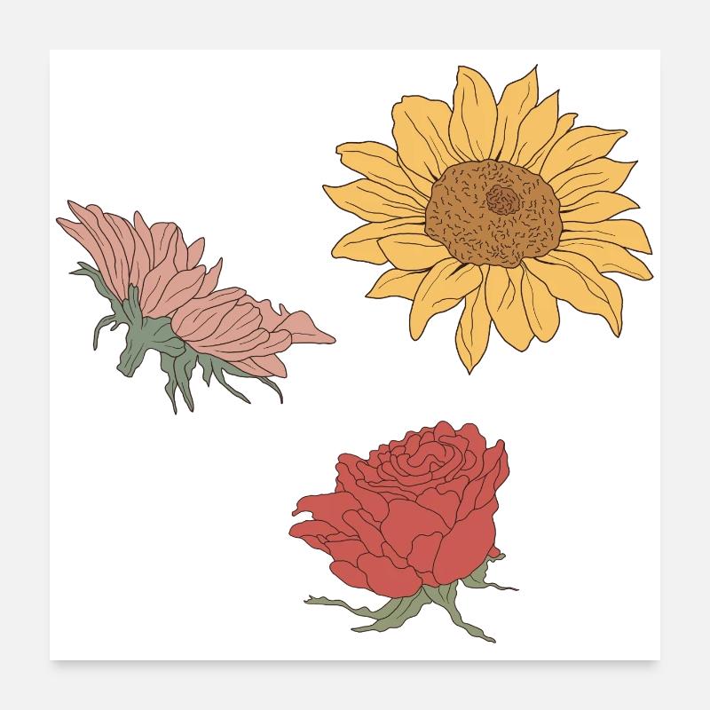 Flowers Poster 24" x 24" (60x60 cm)