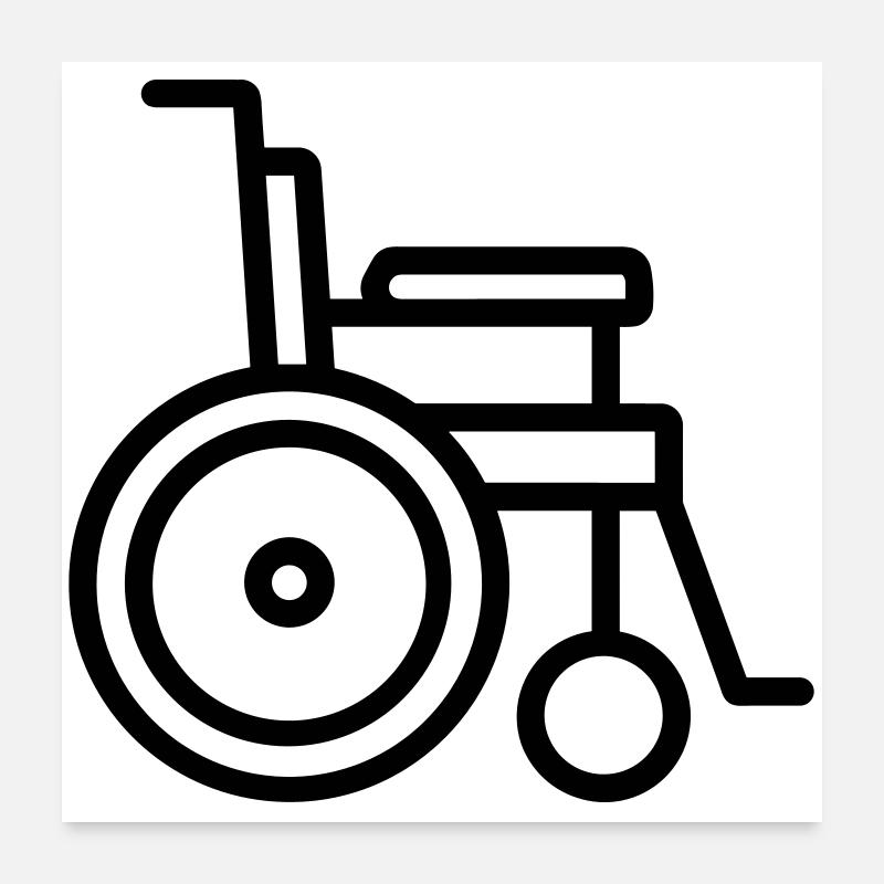 fauteuil roulant Poster 60 x 60 cm