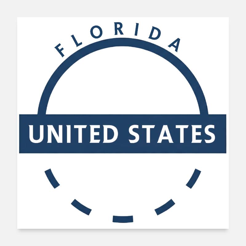 Emblème de la Floride aux États-Unis Poster 60 x 60 cm