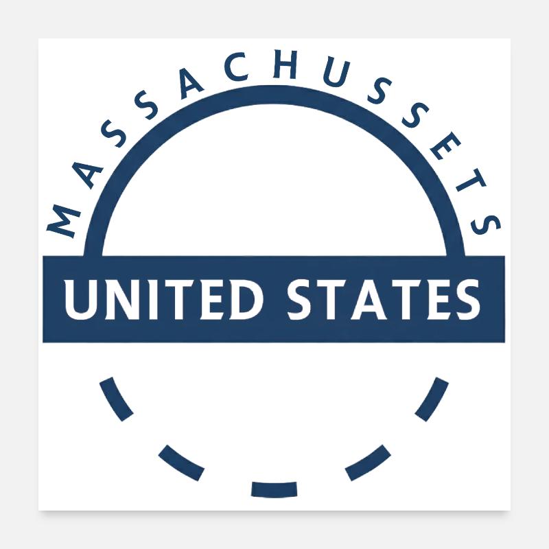 Conception de l’insigne de l’État du Massachusetts Poster 60 x 60 cm