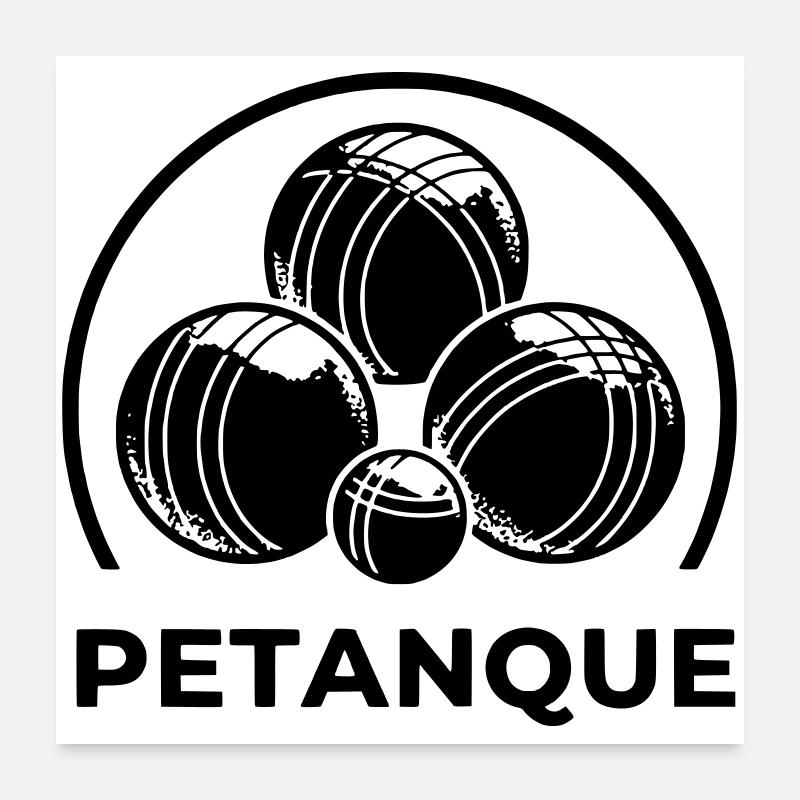 Pétanque-Logo Poster 60x60 cm