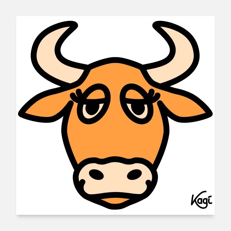Taurus Large - Poster 24" x 24" (60x60 cm) - white