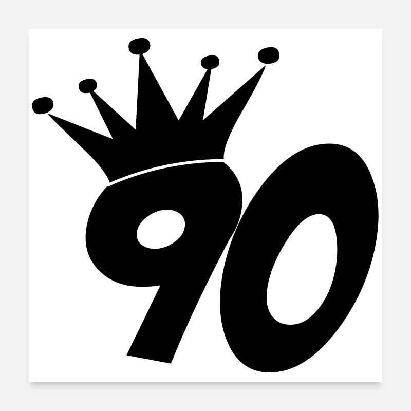 90 Poster 60 x 60 cm