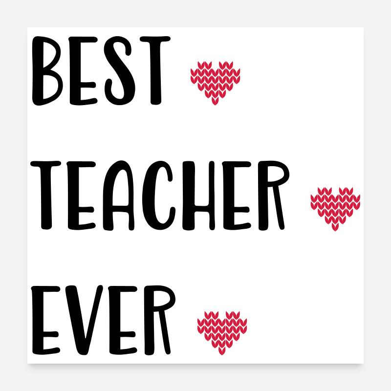 Enseignant Poster 60 x 60 cm