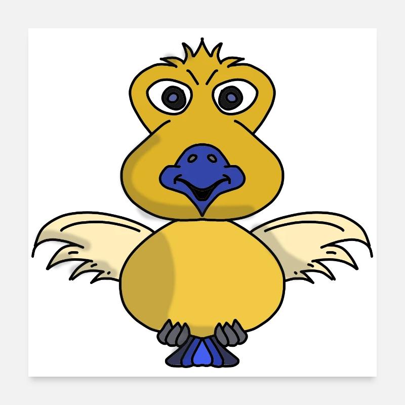 Pipomat le moineau du comic book Poster 60 x 60 cm