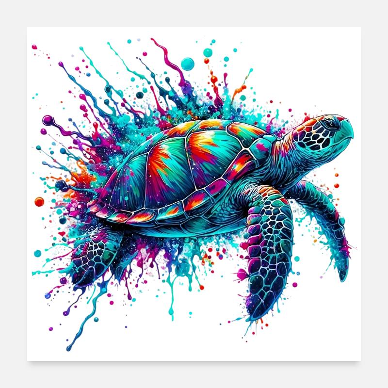 Schildkröte Poster 60x60 cm