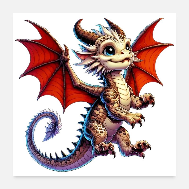 Dragon Poster 60 x 60 cm