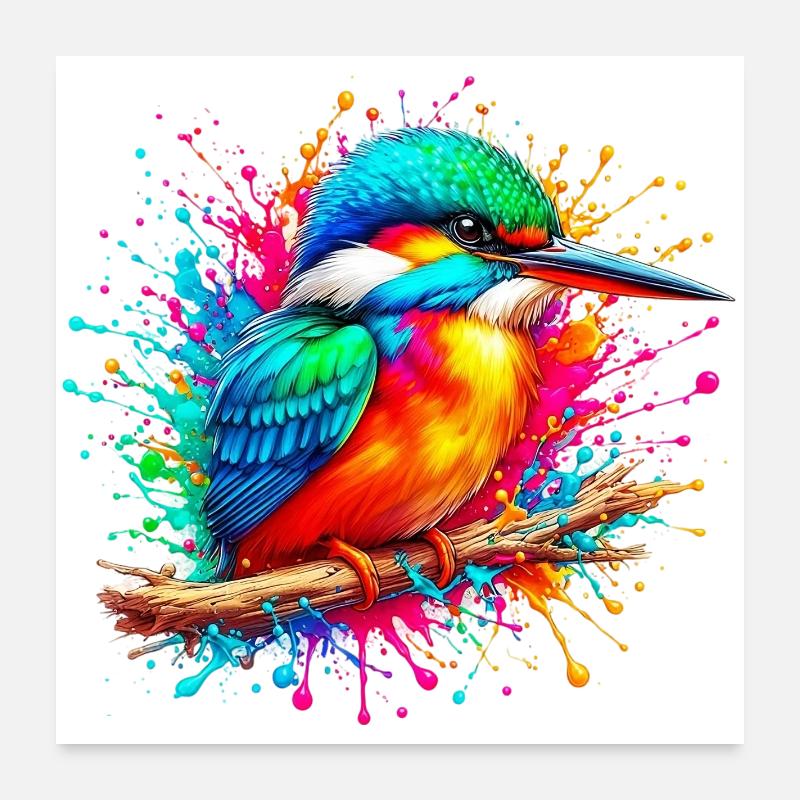 Eisvogel Poster 60x60 cm