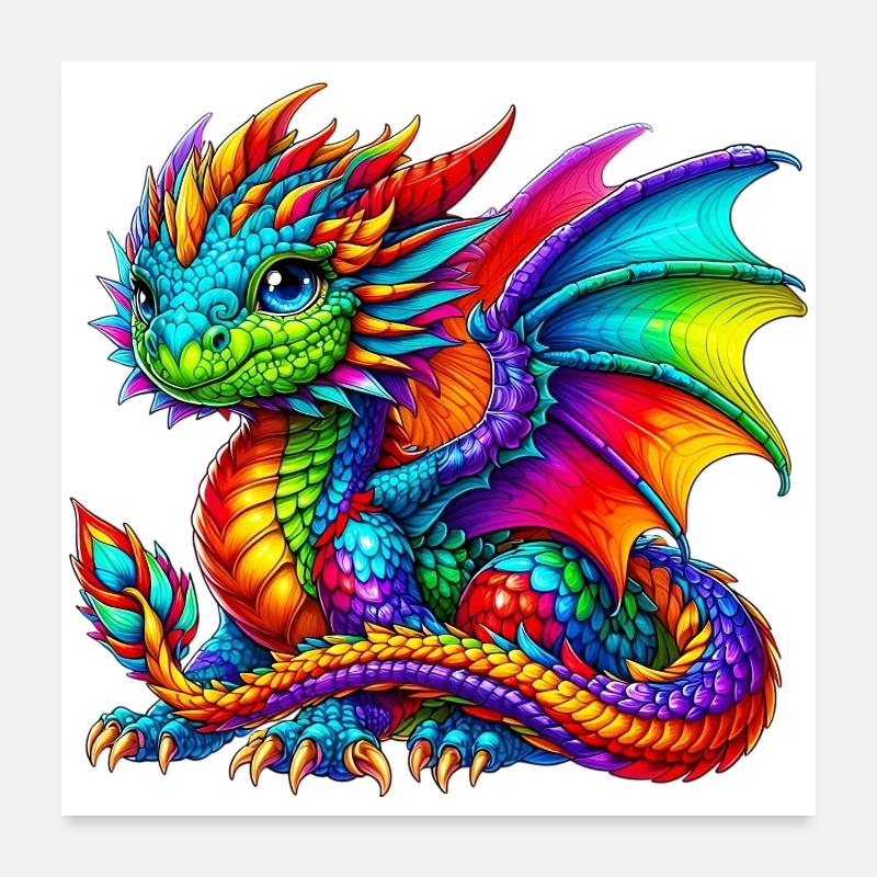Dragon Poster 24" x 24" (60x60 cm)