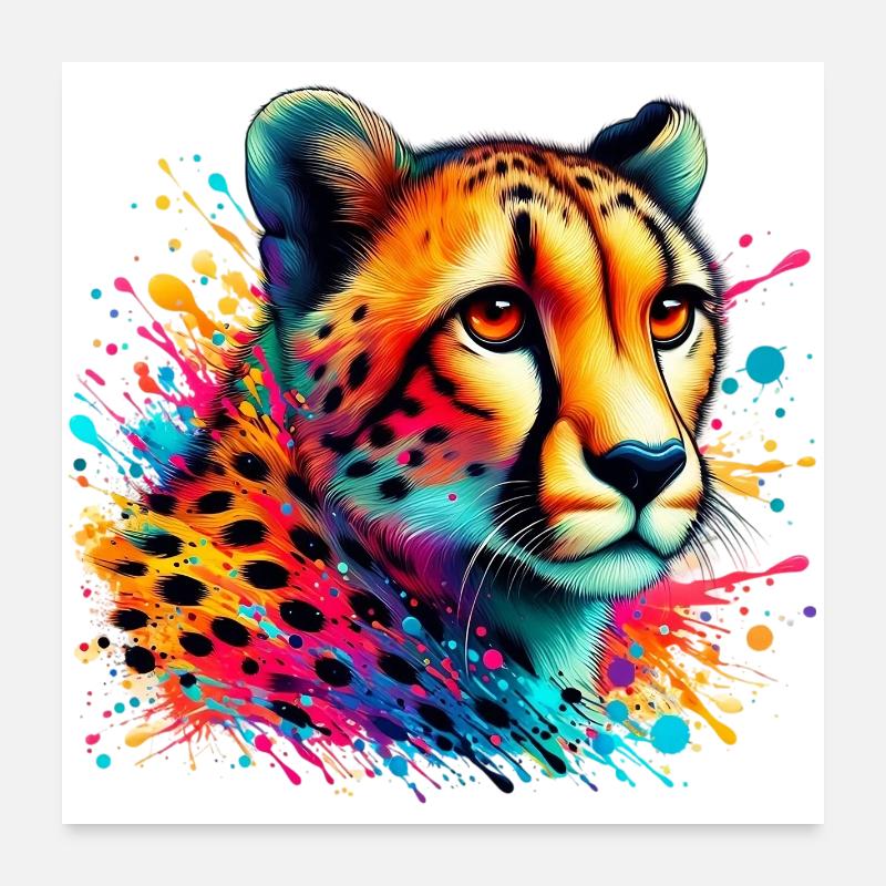 Guépard Poster 60 x 60 cm