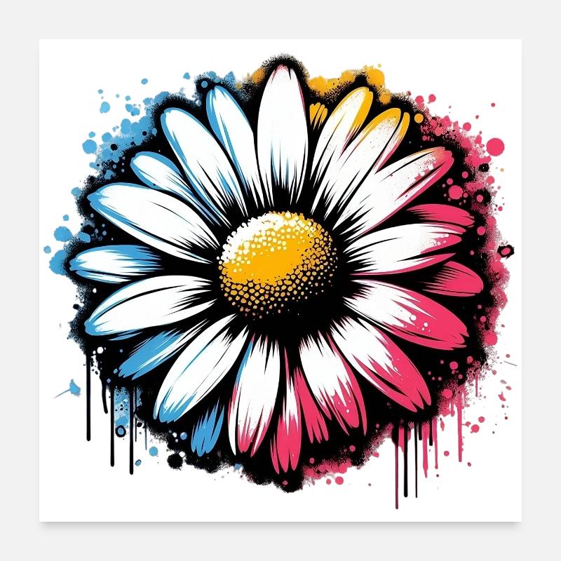 Daisy Poster 24" x 24" (60x60 cm)