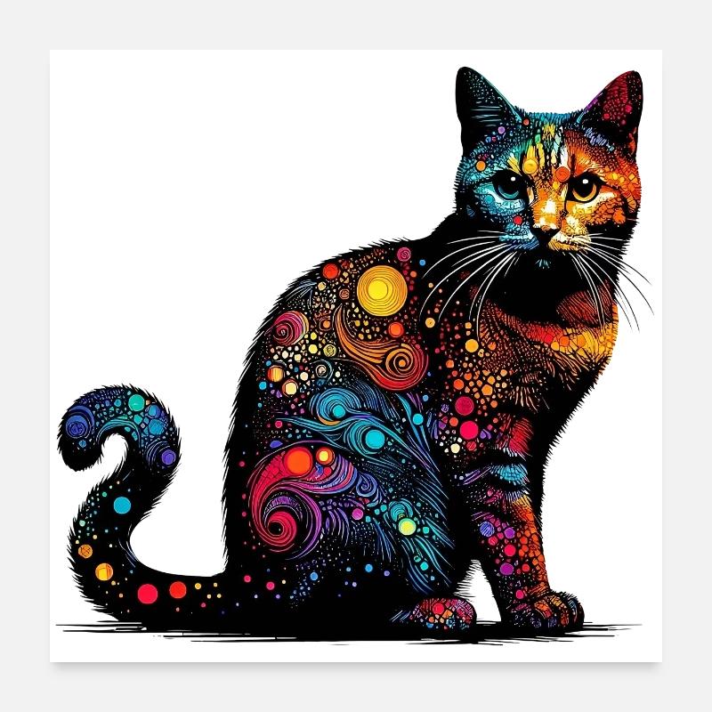 Chat Poster 60 x 60 cm