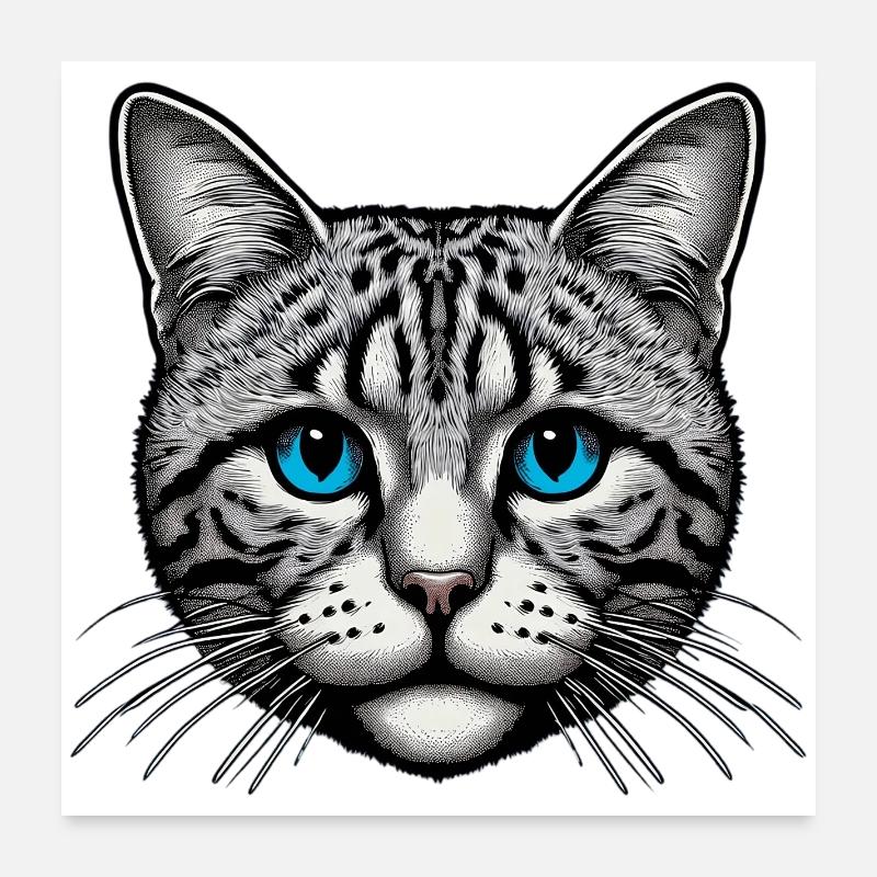 Chat Poster 60 x 60 cm