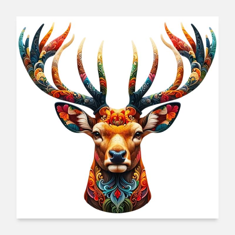 Cerf Poster 60 x 60 cm