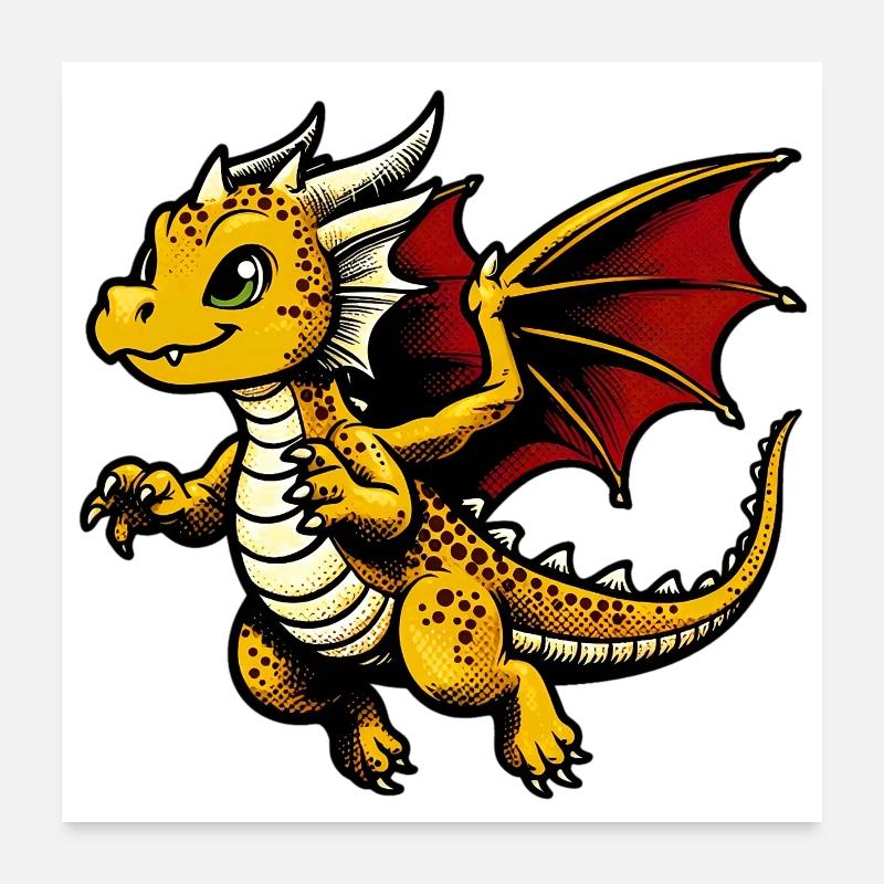 Dragon Poster 60 x 60 cm