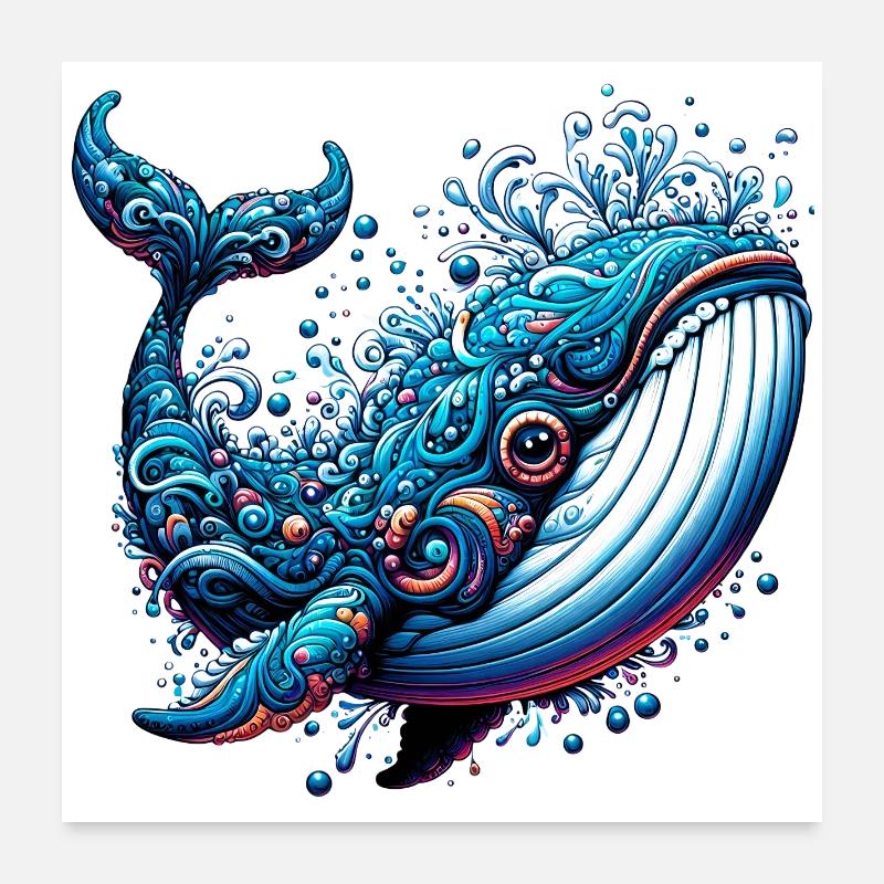 Wal - Poster 60x60 cm - Weiß