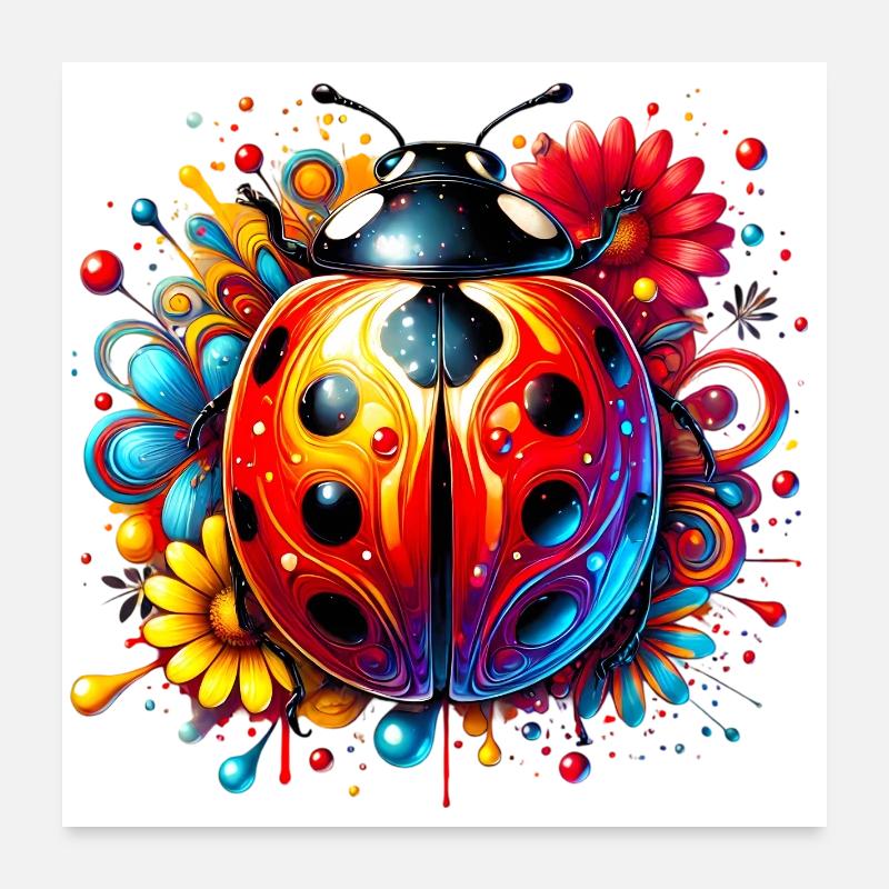 Ladybird Poster 24" x 24" (60x60 cm)