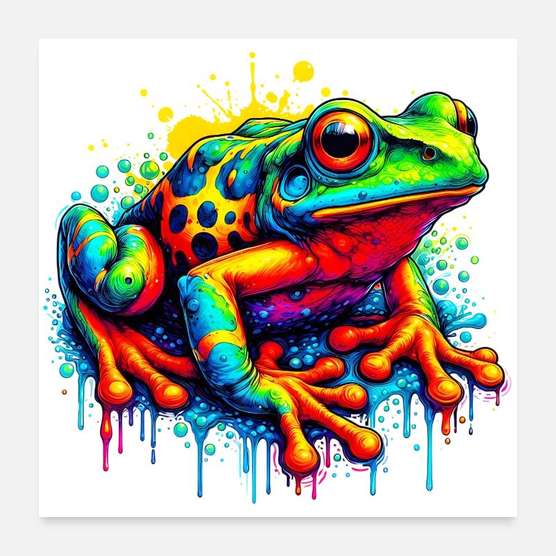 Grenouille Poster 60 x 60 cm