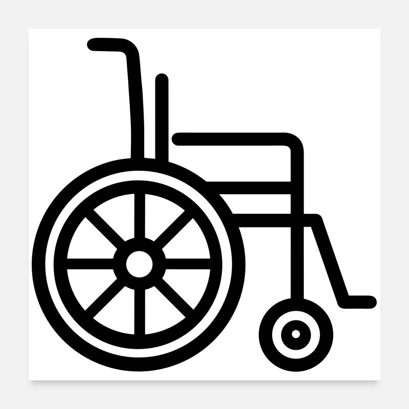 Rollstuhl Poster 60x60 cm