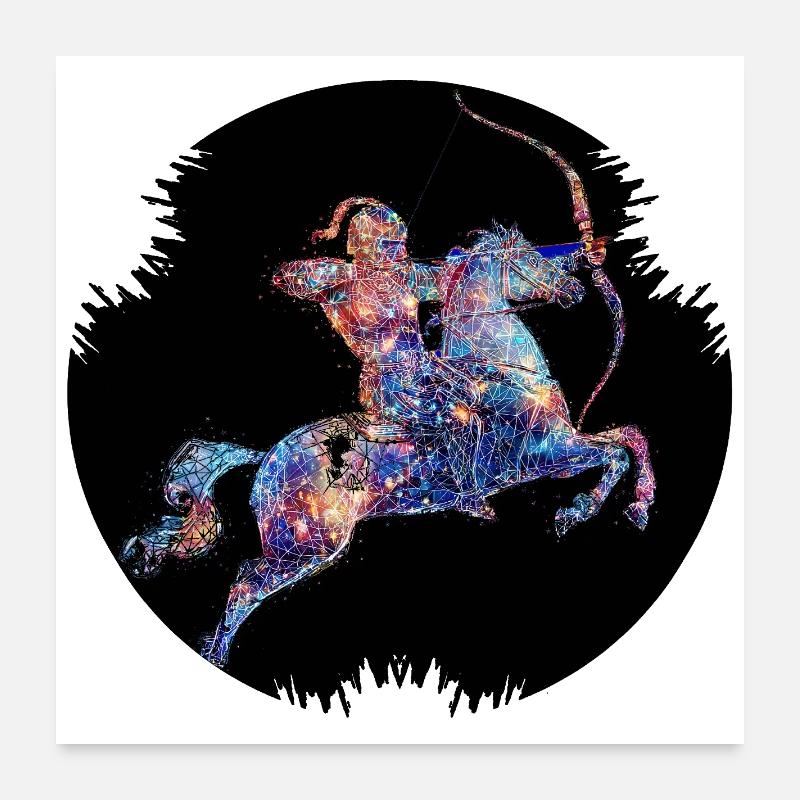 Geometric constellation Sagittarius Poster 24" x 24" (60x60 cm)