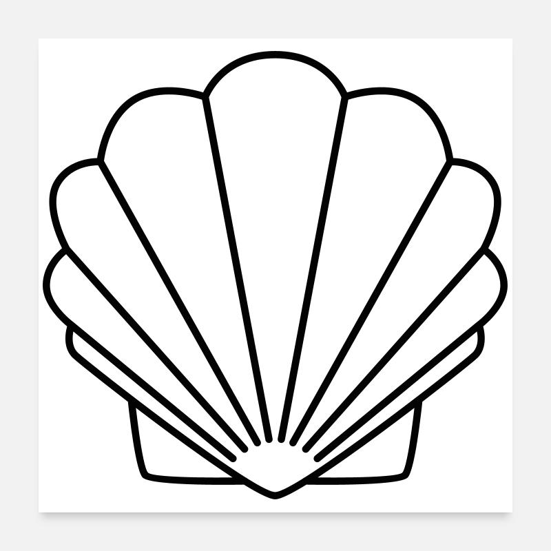 Shell Poster 24" x 24" (60x60 cm)