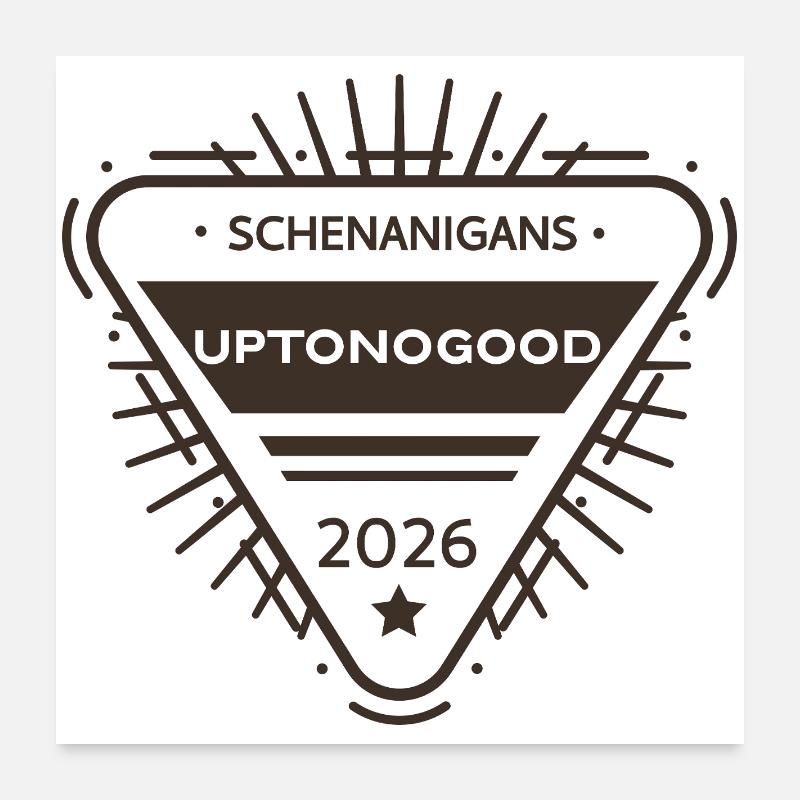 Shenanigans 2026 Badge design - Poster 24" x 24" (60x60 cm) - white