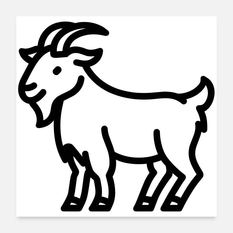 Ziege Poster 60x60 cm