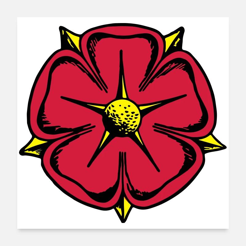 Lippy rose - Poster 60 x 60 cm - blanc
