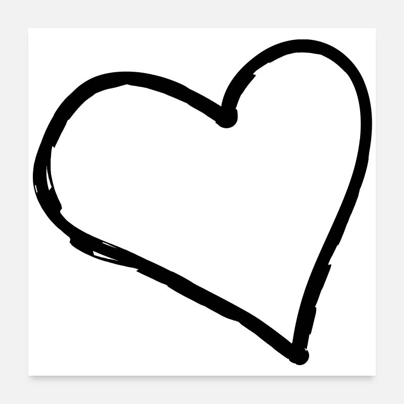 Big Heart Poster 60 x 60 cm