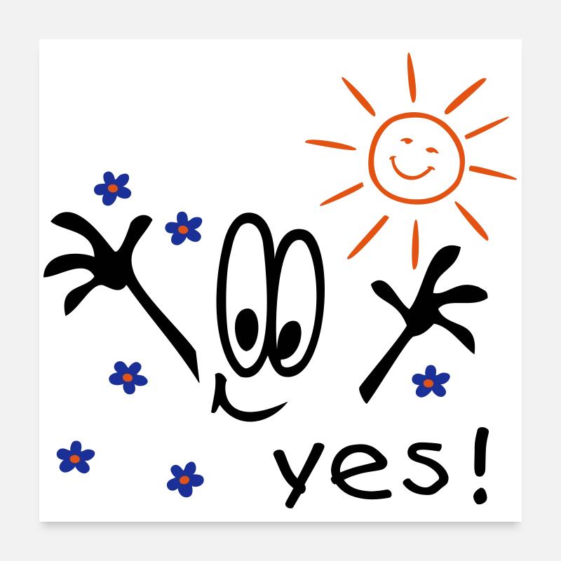 Summer, Sun, Holidays, Comics Poster 24" x 24" (60x60 cm)