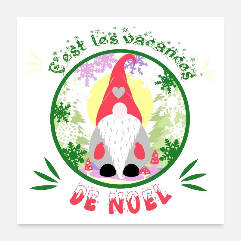 c'est les vacances de noël Poster 60 x 60 cm